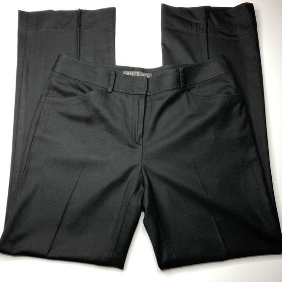 Lafayette 148 Black Wool Pants Slacks Career Office Professional Wear - Picture 2 of 8